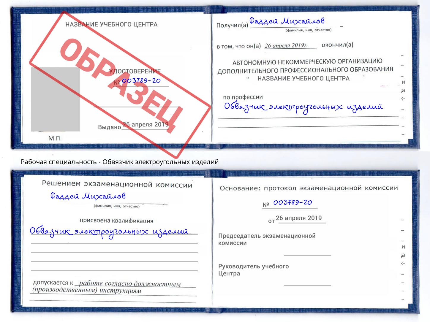 Обвязчик электроугольных изделий Прокопьевск