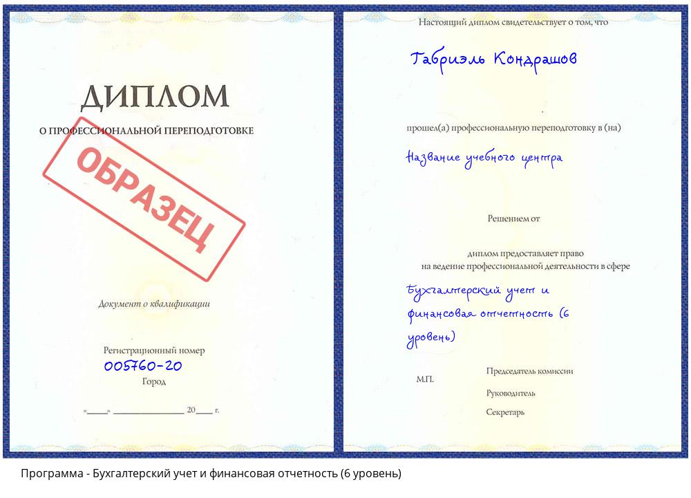 Бухгалтерский учет и финансовая отчетность (6 уровень) Прокопьевск